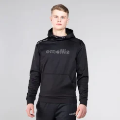 Men's Zack Fleece Pullover Hoodie Black / Dark Grey / Silver