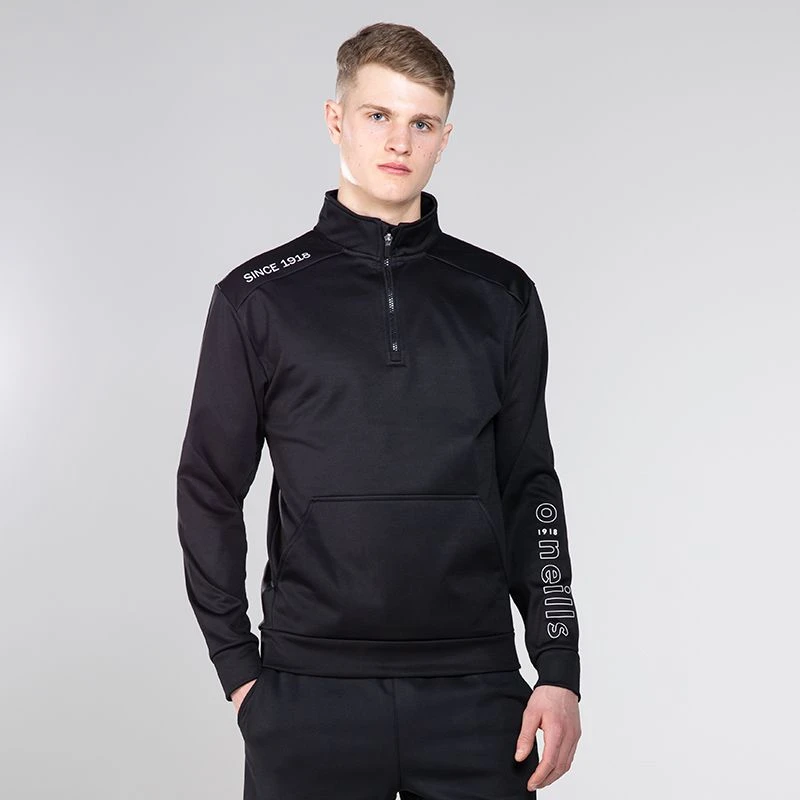 Men's Zack Half Zip Top Black / Silver 1 Men's Zack Half Zip Top Black / Silver