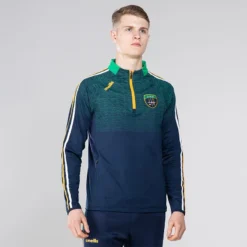 Men's Ohio Éire Brushed Half Zip Top Marine / Green / Amber