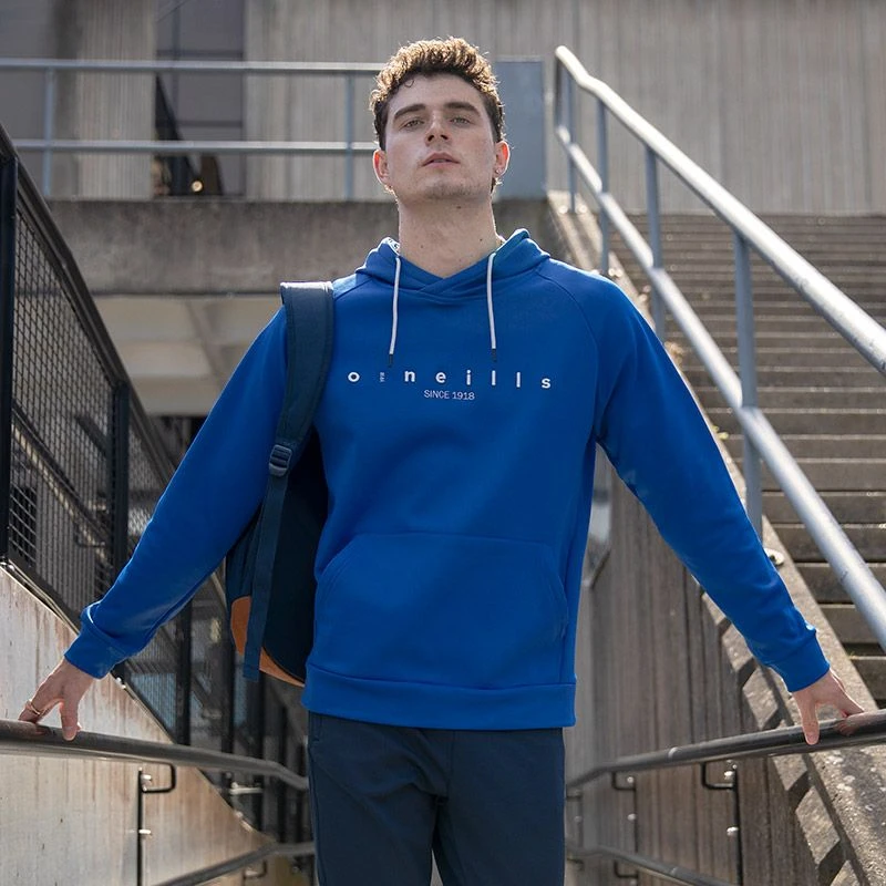 Men's Nathan Technical Fleece Overhead Hoodie Royal / Silver 1 Men's Nathan Technical Fleece Overhead Hoodie Royal / Silver