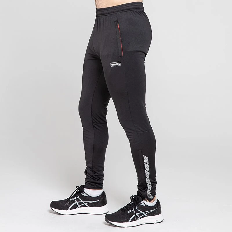 Men's Cody Brushed Skinny Tracksuit Bottoms Black / Red / Grey 1 Men's Cody Brushed Skinny Tracksuit Bottoms Black / Red / Grey