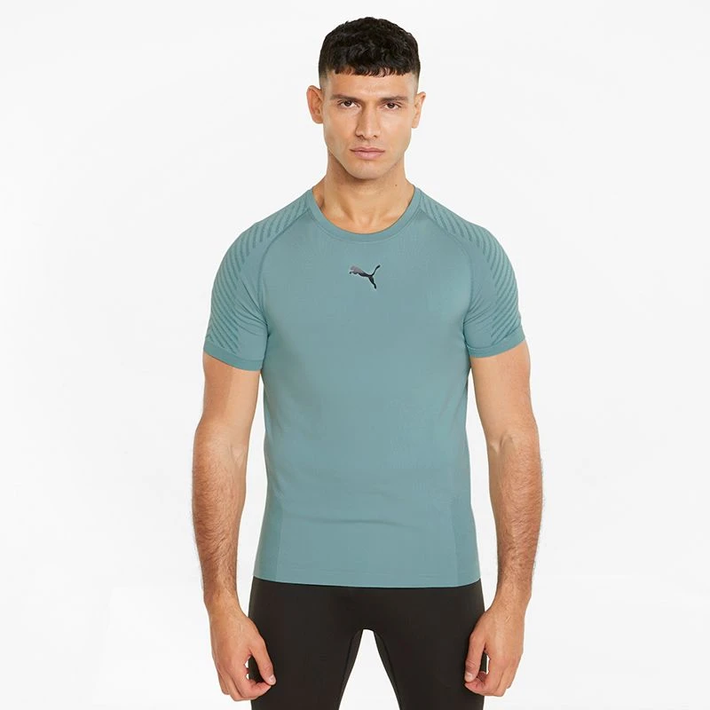 Puma Men's Formknit Seamless Training T-Shirt Mineral Blue 1 Puma Men's Formknit Seamless Training T-Shirt Mineral Blue
