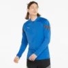 Puma Men's TeamFINAL Training Quarter Zip Top Electric Blue Lemonade / Smoked Pearl / Silver