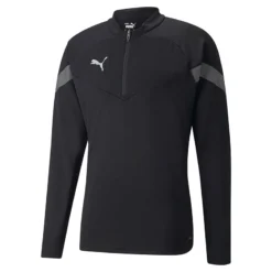 Puma Men's TeamFINAL Training Quarter Zip Top Black / Smoked Pearl / Silver