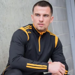 Men's Loxton Brushed Half Zip Top Black / Amber