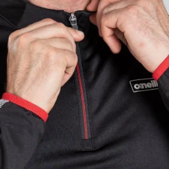 Men's Cody Brushed Half Zip Top Black / Red / Black -Canterbury Shop am3a0106 1