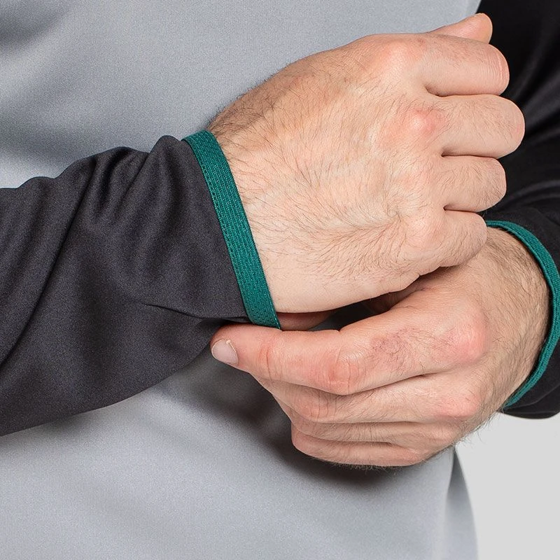 Men's Zack Half Zip Midlayer Top Grey / Black / Green 6 Men's Zack Half Zip Midlayer Top Grey / Black / Green - Image 6