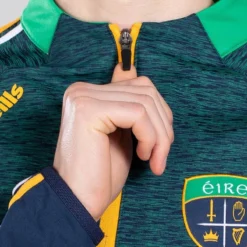 Men's Ohio Éire Brushed Half Zip Top Marine / Green / Amber -Canterbury Shop am3a0397