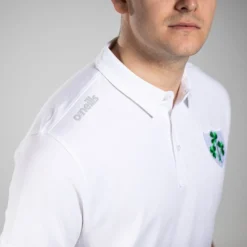 Men's Ireland Shamrock Pima Cotton Polo Shirt White -Canterbury Shop am3a1738 1
