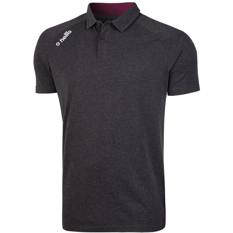 Men's Aspen Polo Marl Black / Maroon 1 Men's Aspen Polo Marl Black / Maroon