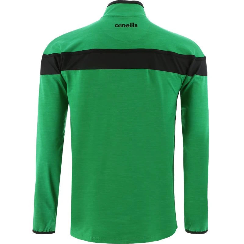 Men's Auckland Brushed Half Zip Top Green / Black 2 Men's Auckland Brushed Half Zip Top Green / Black - Image 2