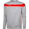 Men's Auckland Fleece Crew Neck Sweatshirt Grey / Red / White