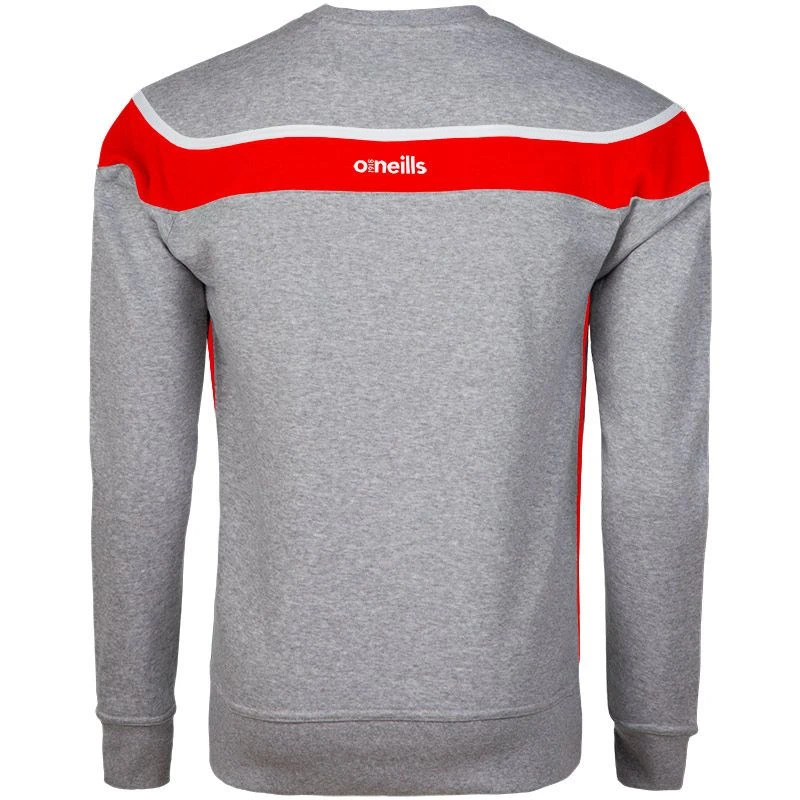 Men's Auckland Fleece Crew Neck Sweatshirt Grey / Red / White 2 Men's Auckland Fleece Crew Neck Sweatshirt Grey / Red / White - Image 2