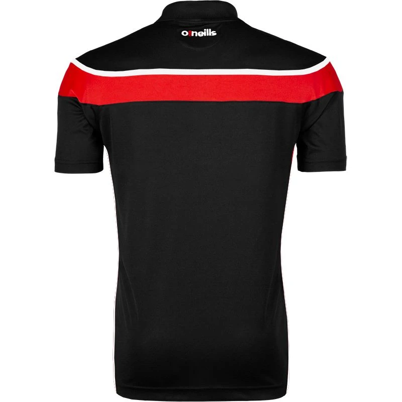 Men's Auckland Polo Shirt Black / Red / White 2 Men's Auckland Polo Shirt Black / Red / White - Image 2