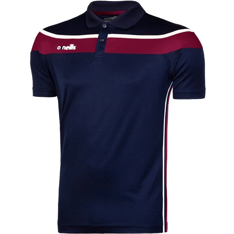 Men's Auckland Polo Shirt Marine / Maroon / White 1 Men's Auckland Polo Shirt Marine / Maroon / White