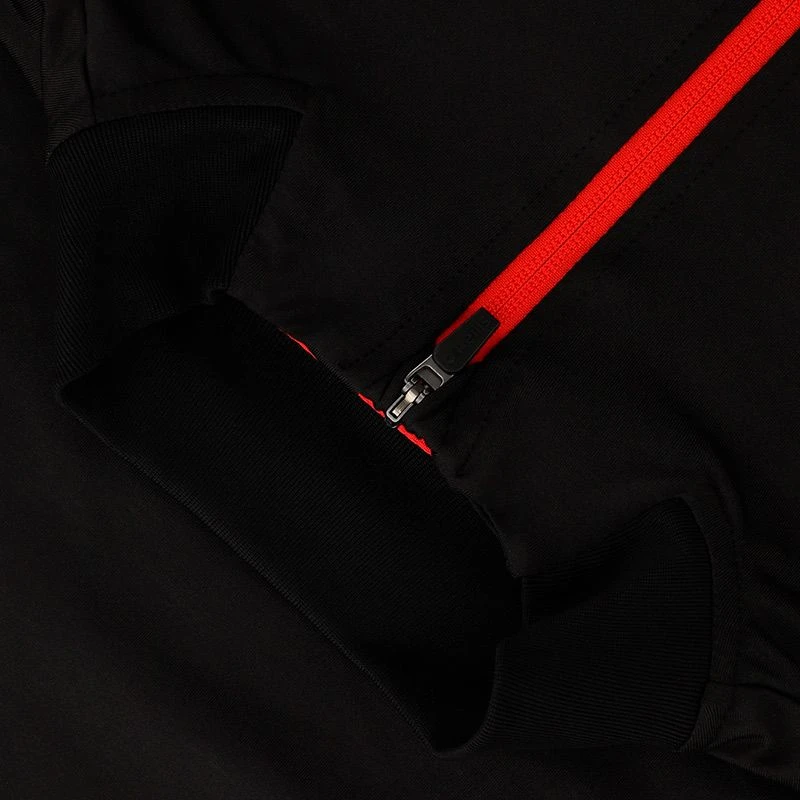 Men's Cathal Brushed Half Zip Top Black / Red 4 Men's Cathal Brushed Half Zip Top Black / Red - Image 4