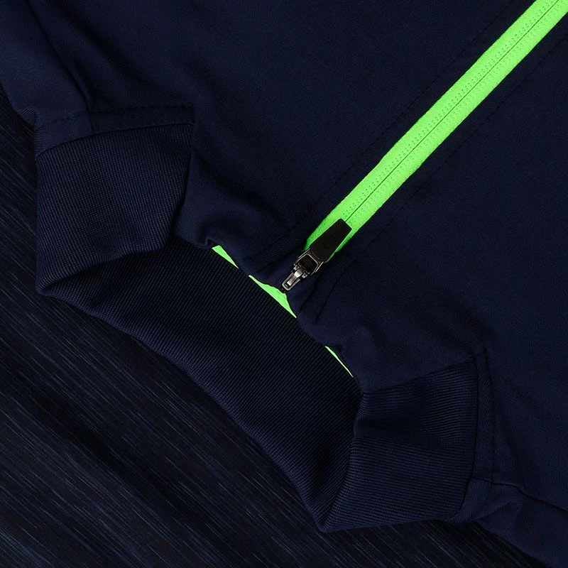 Men's Cathal Brushed Half Zip Top Marine / Green 4 Men's Cathal Brushed Half Zip Top Marine / Green - Image 4