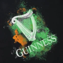Guinness Men's Harp T-Shirt Black -Canterbury Shop guinness harp st pats tshirt blk p3 1