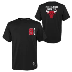 Men's Chicago Bulls Lavine T-Shirt Black / White / Red -Canterbury Shop k2m1feyd 000 bulzl zach lavine bulls st