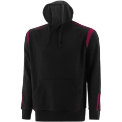Men's Loxton Hooded Top Black / Maroon