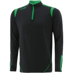 Men's Loxton Brushed Half Zip Top Black / Green