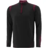 Men's Loxton Brushed Half Zip Top Black / Maroon