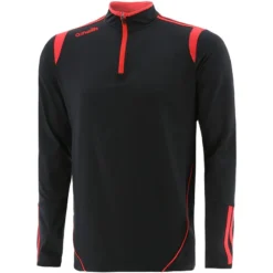 Men's Loxton Brushed Half Zip Top Black / Red