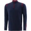 Men's Loxton Brushed Half Zip Top Marine / Maroon