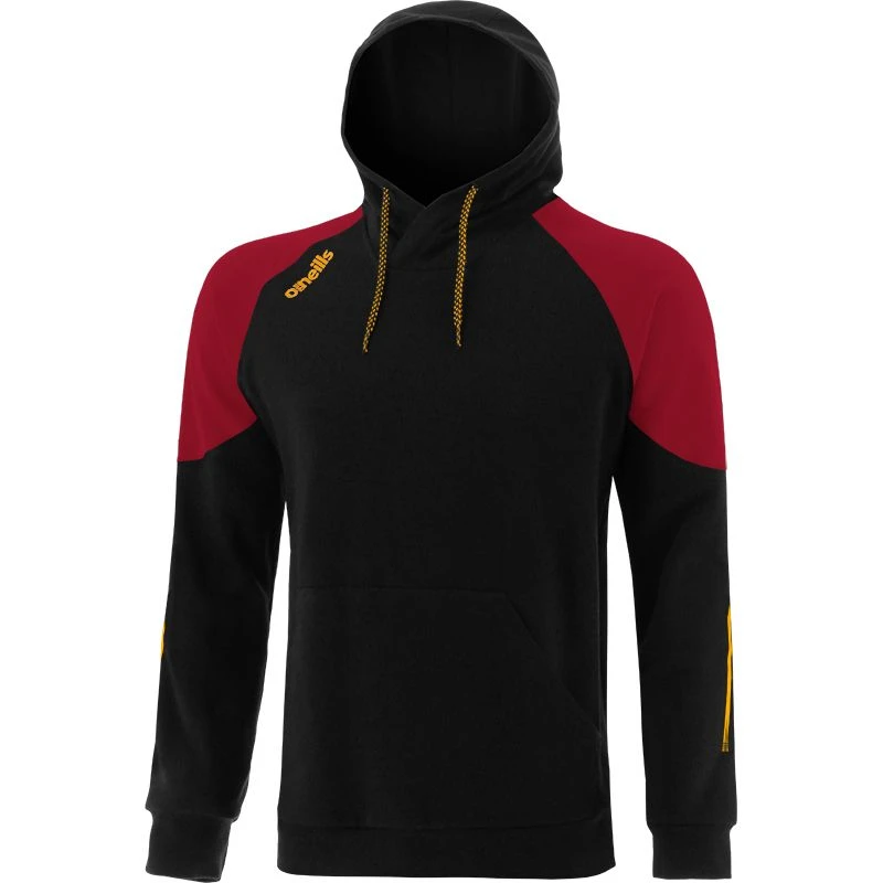 Men's Oslo Fleece Pullover Hoodie Black / Maroon / Amber 1 Men's Oslo Fleece Pullover Hoodie Black / Maroon / Amber