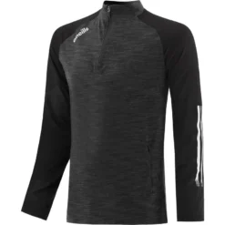 Men's Oslo Brushed Half Zip Top Black / White