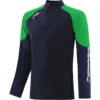 Men's Oslo Brushed Half Zip Top Marine / Green / White