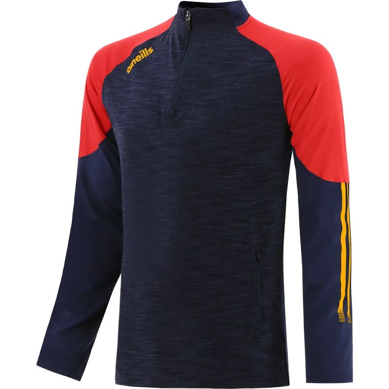 Men's Oslo Brushed Half Zip Top Marine / Red / Amber 1 Men's Oslo Brushed Half Zip Top Marine / Red / Amber