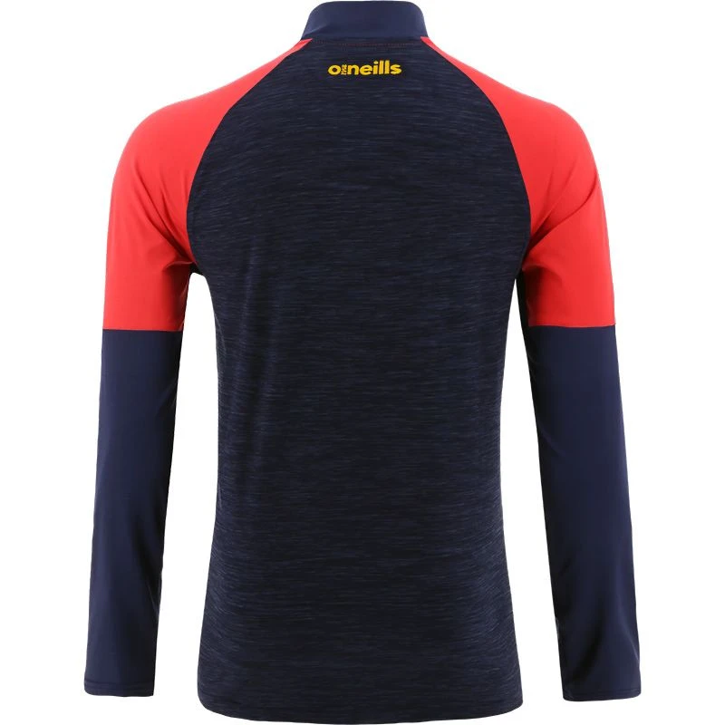 Men's Oslo Brushed Half Zip Top Marine / Red / Amber 2 Men's Oslo Brushed Half Zip Top Marine / Red / Amber - Image 2