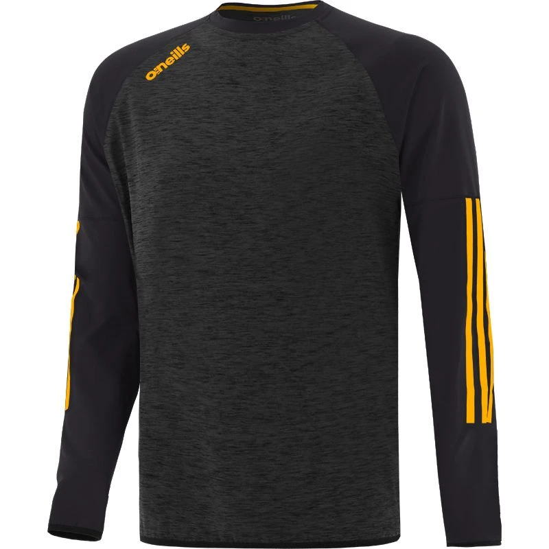 Men's Osprey Brushed Crew Neck Sweatshirt Black / Amber 1 Men's Osprey Brushed Crew Neck Sweatshirt Black / Amber