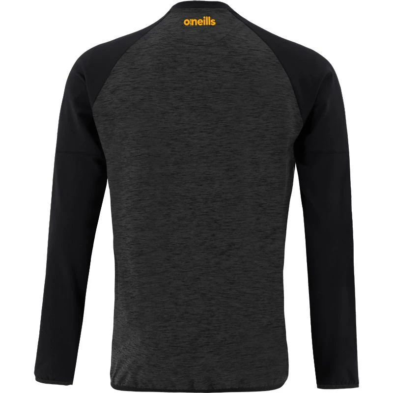 Men's Osprey Brushed Crew Neck Sweatshirt Black / Amber 2 Men's Osprey Brushed Crew Neck Sweatshirt Black / Amber - Image 2
