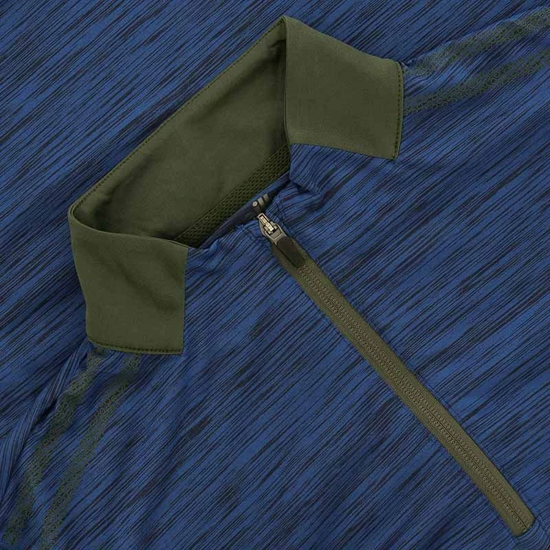 Men's Pluto Half Zip Midlayer Top Marine / Green 3 Men's Pluto Half Zip Midlayer Top Marine / Green - Image 3