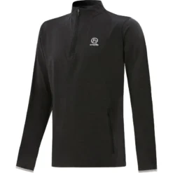 Men's Pluto Brushed Half Zip Top Black / Silver