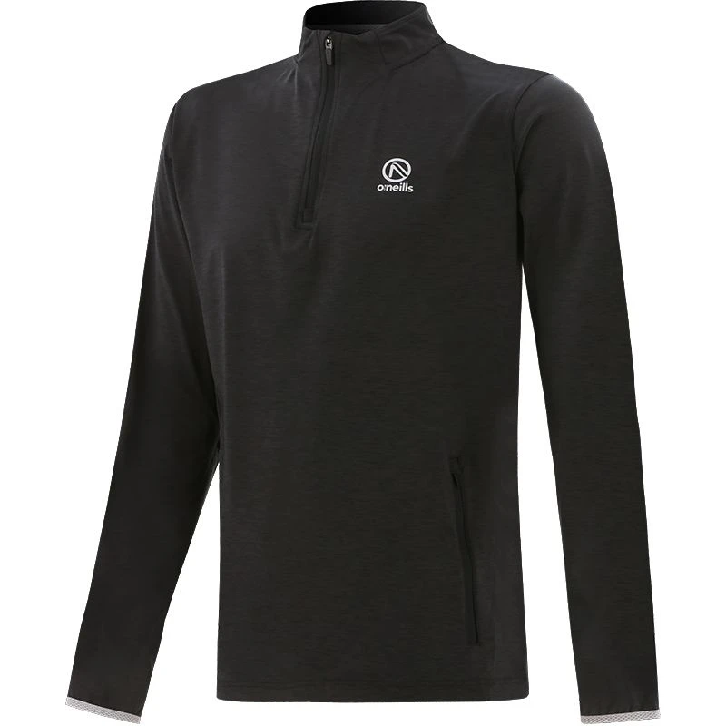 Men's Pluto Brushed Half Zip Top Black / Silver 1 Men's Pluto Brushed Half Zip Top Black / Silver