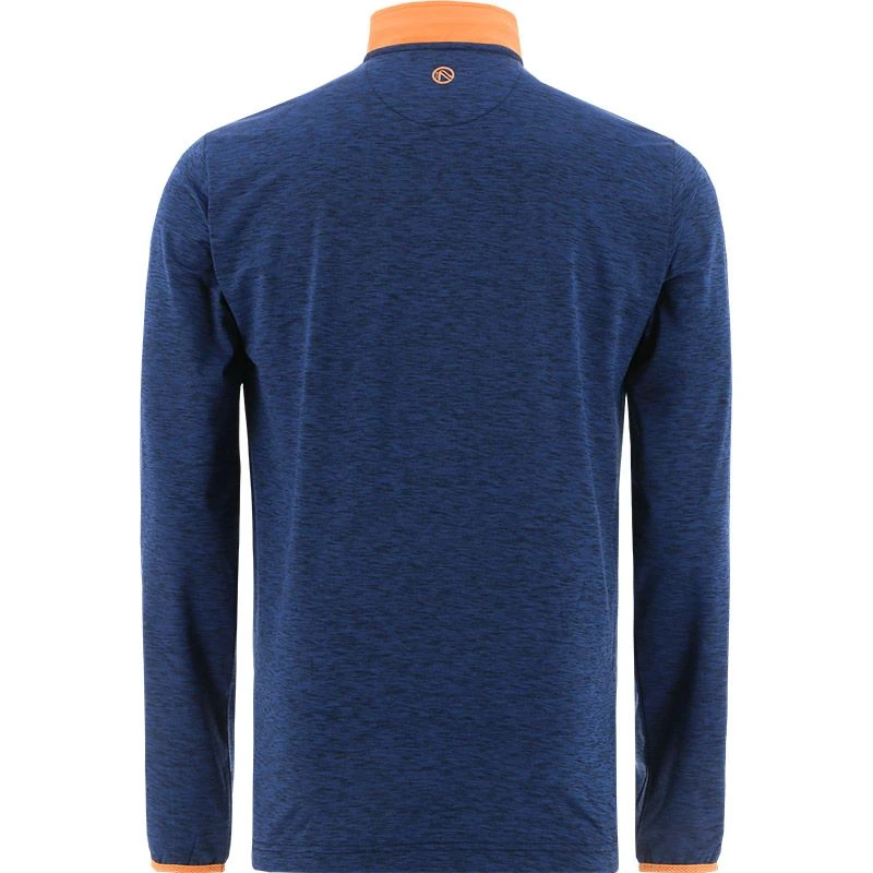 Men's Pluto Brushed Half Zip Marine / Orange 2 Men's Pluto Brushed Half Zip Marine / Orange - Image 2