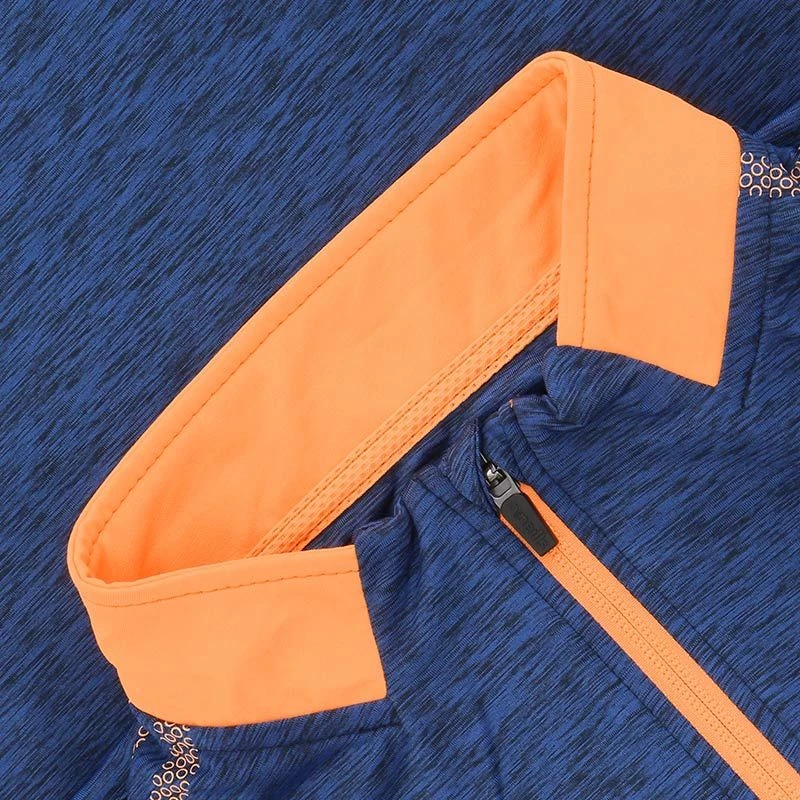 Men's Pluto Brushed Half Zip Marine / Orange 4 Men's Pluto Brushed Half Zip Marine / Orange - Image 4