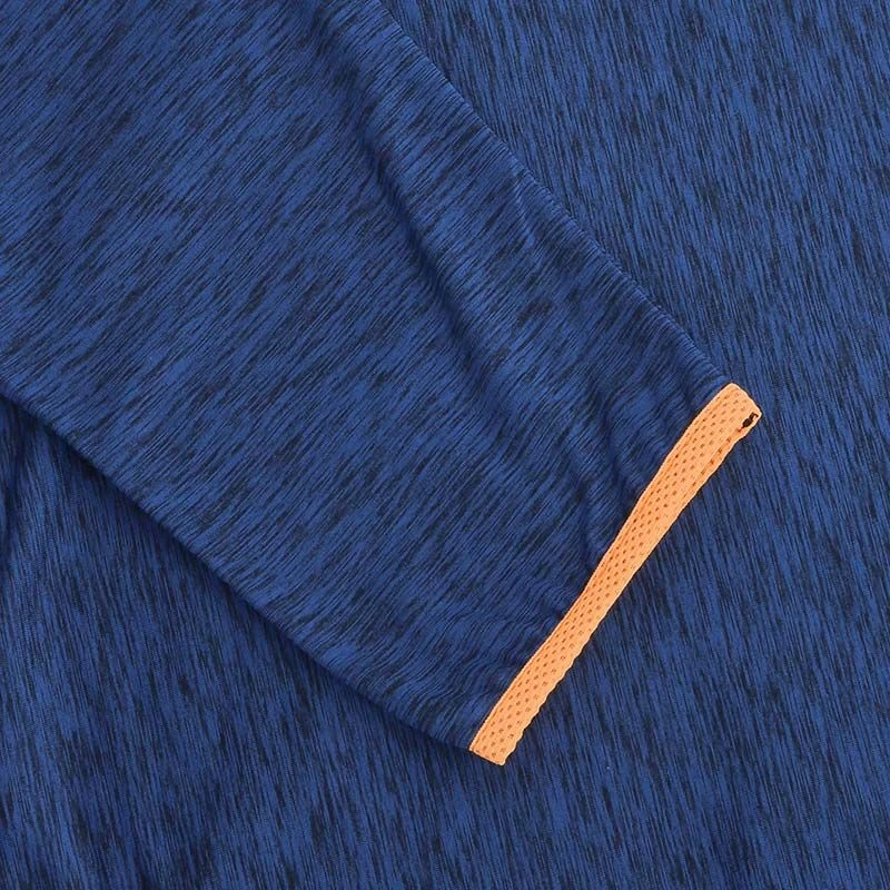 Men's Pluto Brushed Half Zip Marine / Orange 5 Men's Pluto Brushed Half Zip Marine / Orange - Image 5