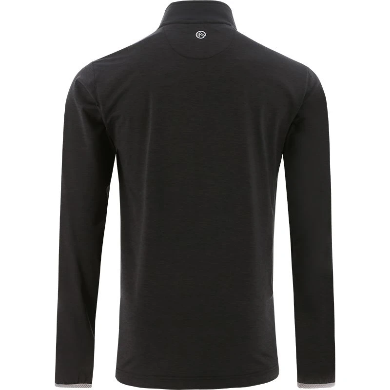 Men's Pluto Brushed Half Zip Top Black / Silver 2 Men's Pluto Brushed Half Zip Top Black / Silver - Image 2