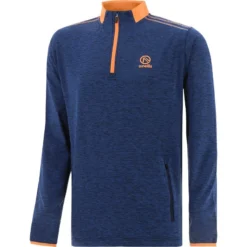 Men's Pluto Brushed Half Zip Marine / Orange