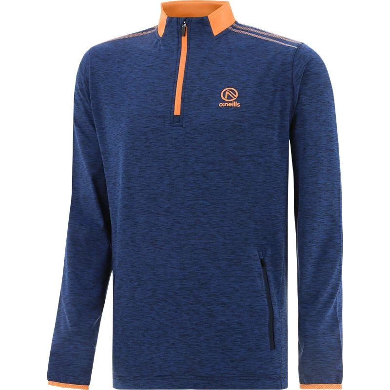 Men's Pluto Brushed Half Zip Marine / Orange 1 Men's Pluto Brushed Half Zip Marine / Orange