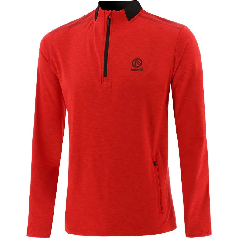 Men's Pluto Brushed Half Zip Top Red / Black 1 Men's Pluto Brushed Half Zip Top Red / Black