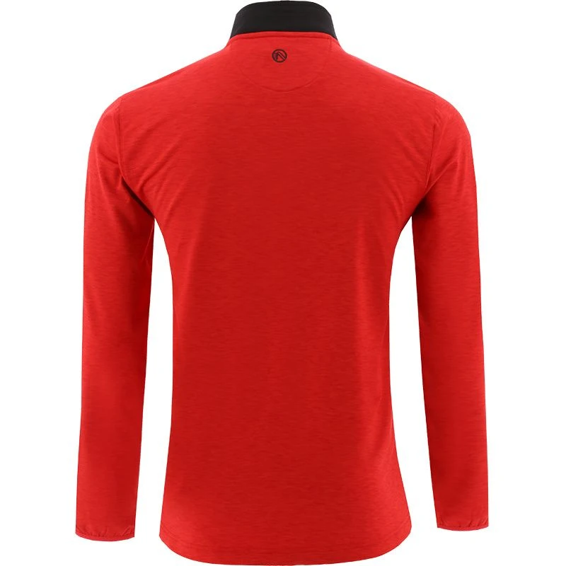 Men's Pluto Brushed Half Zip Top Red / Black 2 Men's Pluto Brushed Half Zip Top Red / Black - Image 2