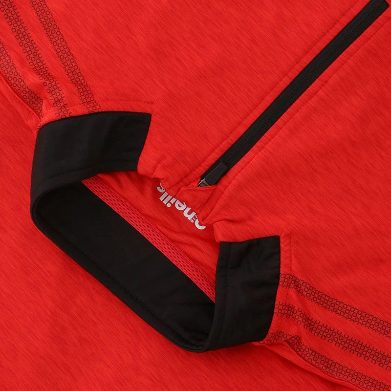 Men's Pluto Brushed Half Zip Top Red / Black 4 Men's Pluto Brushed Half Zip Top Red / Black - Image 4