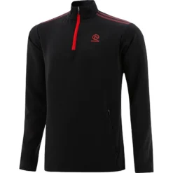 Men's Pluto Hybrid Half Zip Top Black / Red