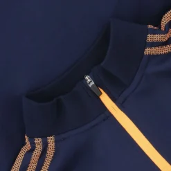 Men's Pluto Hybrid Half Zip Top Marine / Orange -Canterbury Shop pluto 244 hybrid hz top mar ora 3s 4 1