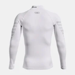 Under Armour Men's ColdGear® Armour Mock Long Sleeve Top White / Reflective -Canterbury Shop ps1373828 100 hb